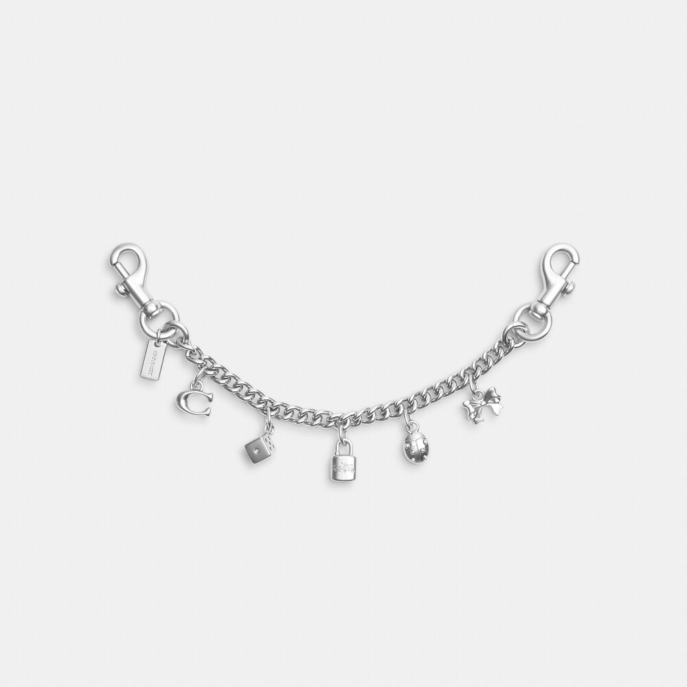 Coach Outlet Silver Swagger Chain With Charms